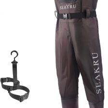 Men's Fishing Chest Waders with Boots, 2-ply Nylon/PVC Waders for Women with Boot Hanger