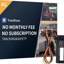 Wired GPS Tracker for Vehicles No Monthly Fee, No Subscription, Real-Time Tracking, 4G SIM and Data Included, Trip History, GeoFence, Driving Alerts, Waterproof